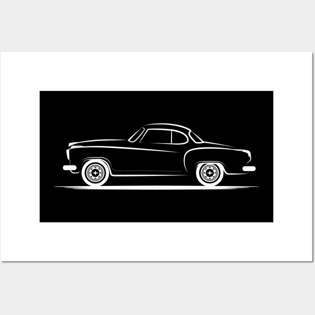 Borgward Isabella Coupe White Wall Art by PauHanaDesign